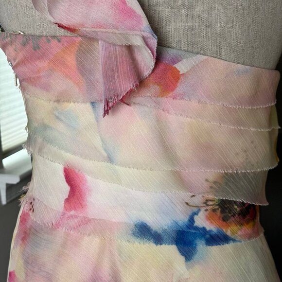 JILL STUART Stunning Teared One Shoulder Cocktail Dress - Size 6 - Picture 6 of 7